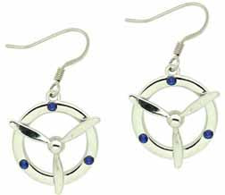 Airplane Propeller Charm Earrings