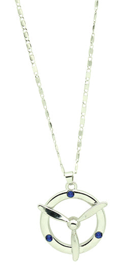 Airplane Propeller Charm Necklace