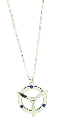 Airplane Propeller Charm Necklace