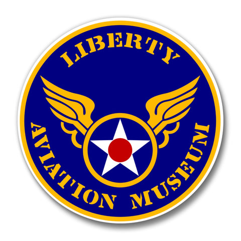 Liberty Aviation Museum Logo Button Magnet