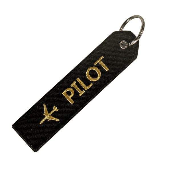 Pilot Embroidered Keychain