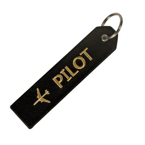 Pilot Embroidered Keychain